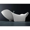 ANZZI Cielo Series FT-AZ512 6.5 ft. Man-Made Stone Center Drain Freestanding Bathtub in Matte White