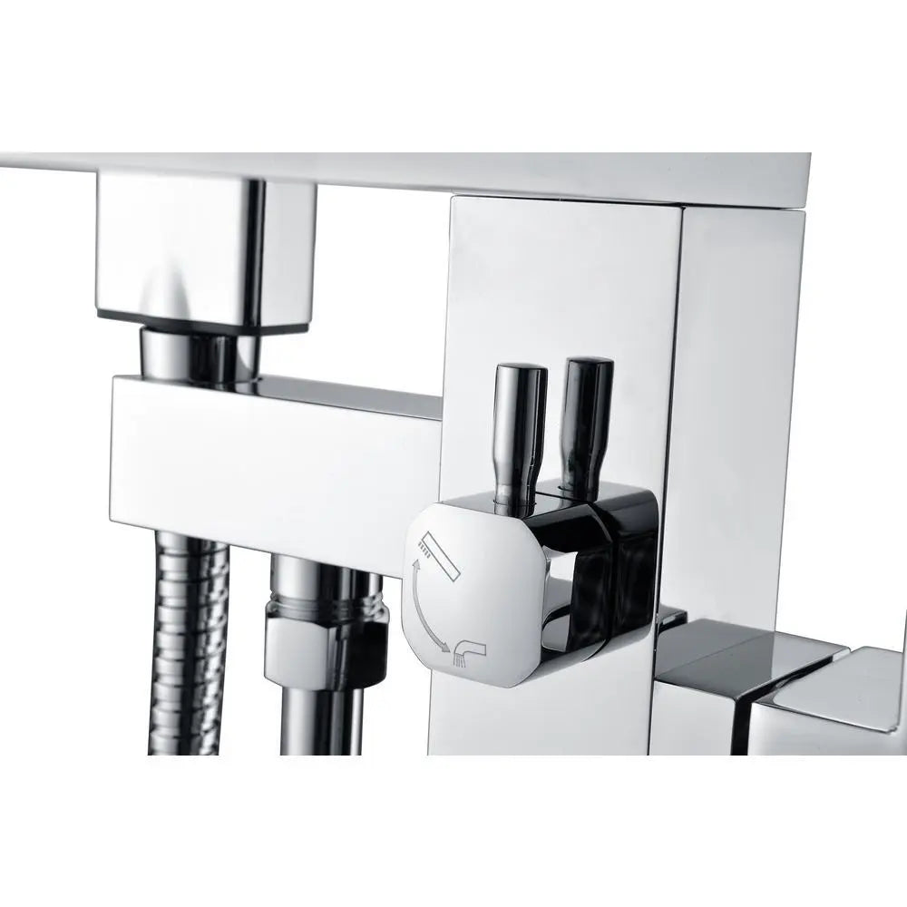 ANZZI Dawn Series FS-AZ0028 2-Handle Freestanding Claw Foot Tub Faucet with Hand Shower