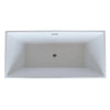 ANZZI Fjord Series FT-AZ002 5.6 ft. Acrylic Center Drain Freestanding Bathtub in Glossy White