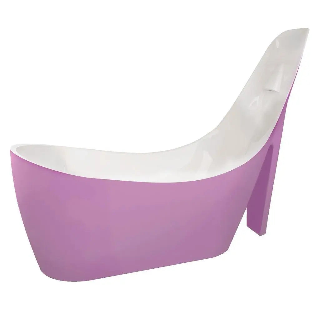 ANZZI Gala Series 6.7 ft. Acrylic Reversible Drain Freestanding Bathtub