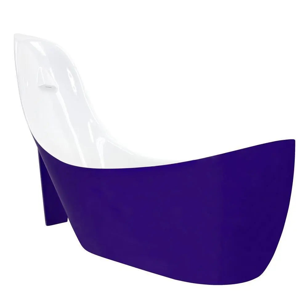 ANZZI Gala Series 6.7 ft. Acrylic Reversible Drain Freestanding Bathtub