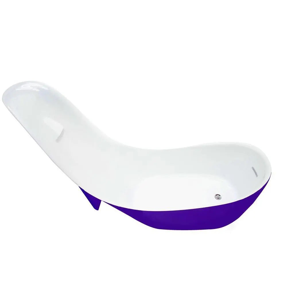 ANZZI Gala Series 6.7 ft. Acrylic Reversible Drain Freestanding Bathtub