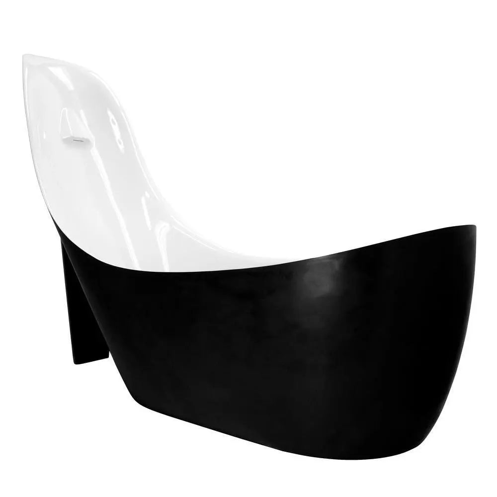 ANZZI Gala Series 6.7 ft. Acrylic Reversible Drain Freestanding Bathtub
