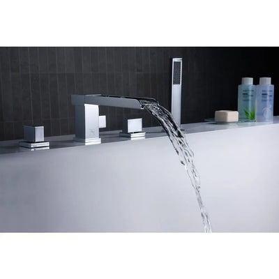 ANZZI Glymur Series FR-AZ039CH 2-Handle Deck-Mount Roman Tub Faucet