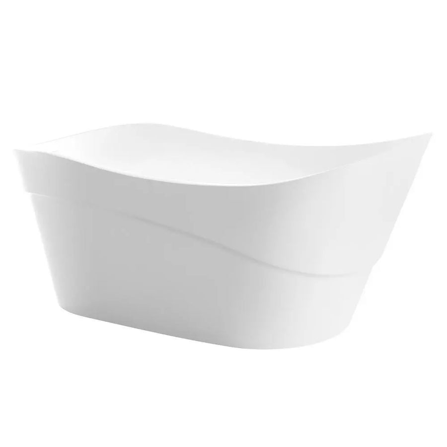 ANZZI Kahl Series FT-AZ094 5.58 ft. White Freestanding Tub with Reversible Drain