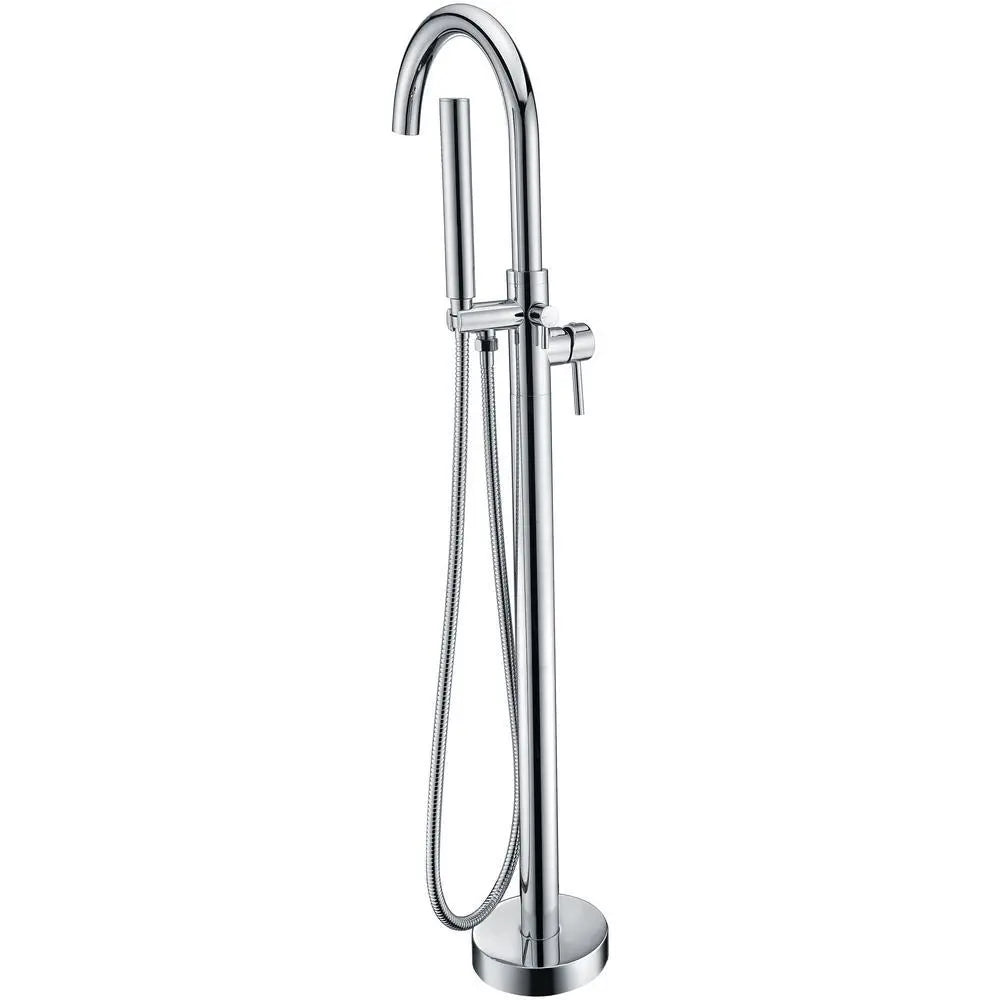 ANZZI Kros Series FS-AZ0025 2-Handle Freestanding Claw Foot Tub Faucet with Hand Shower