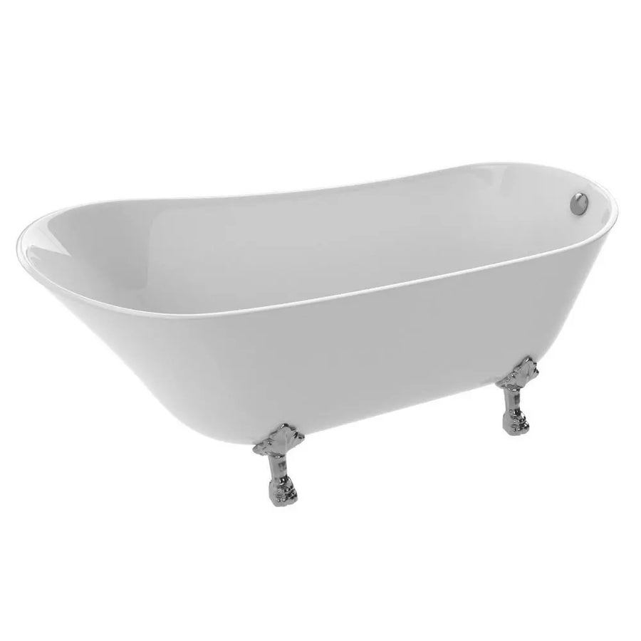 ANZZI Legion Series FT-AZ419 5.5 ft. Acrylic Clawfoot Non-Whirlpool Bathtub in White