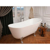 ANZZI Legion Series FT-AZ419 5.5 ft. Acrylic Clawfoot Non-Whirlpool Bathtub in White