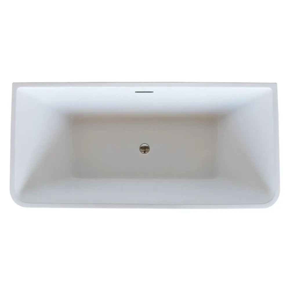 ANZZI Majanel Series FT-AZ005 5.6 ft. Acrylic Center Drain Freestanding Bathtub in Glossy White