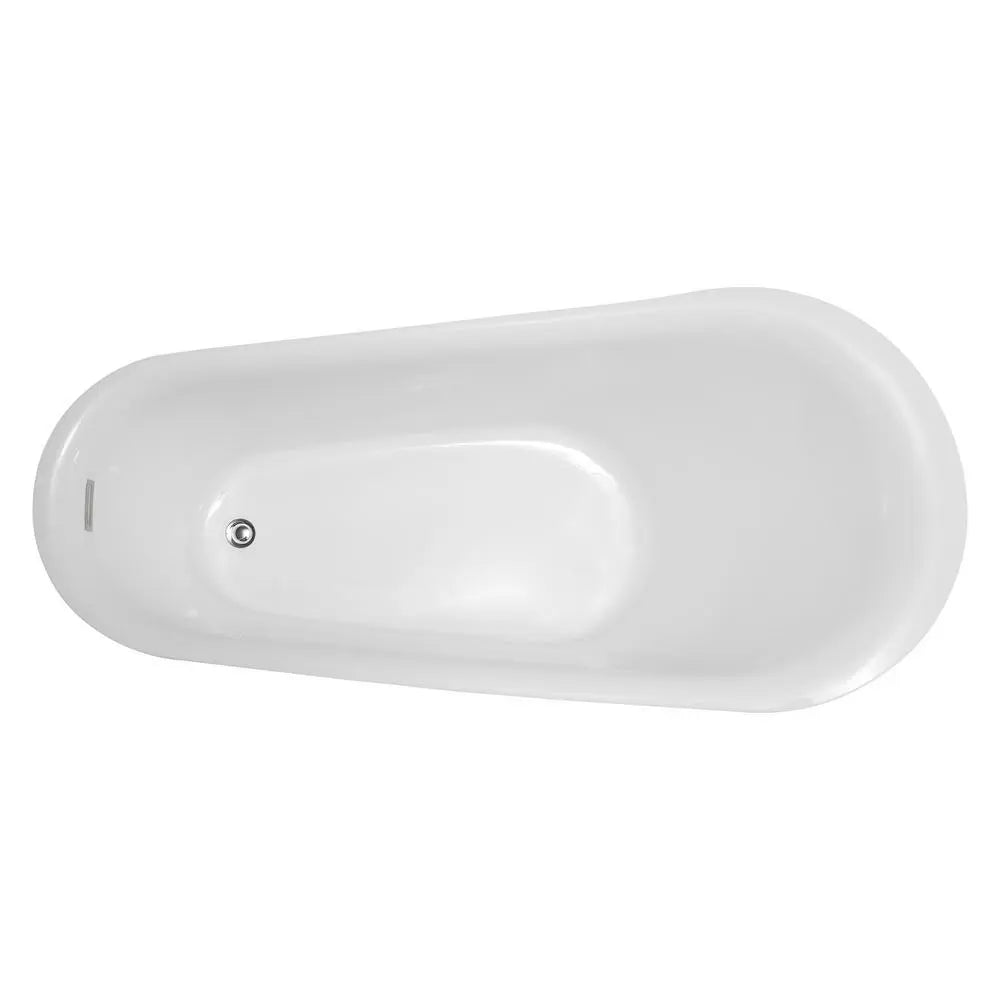 ANZZI Maple Series FT-AZ092 5.58 ft. Freestanding Bathtub in White