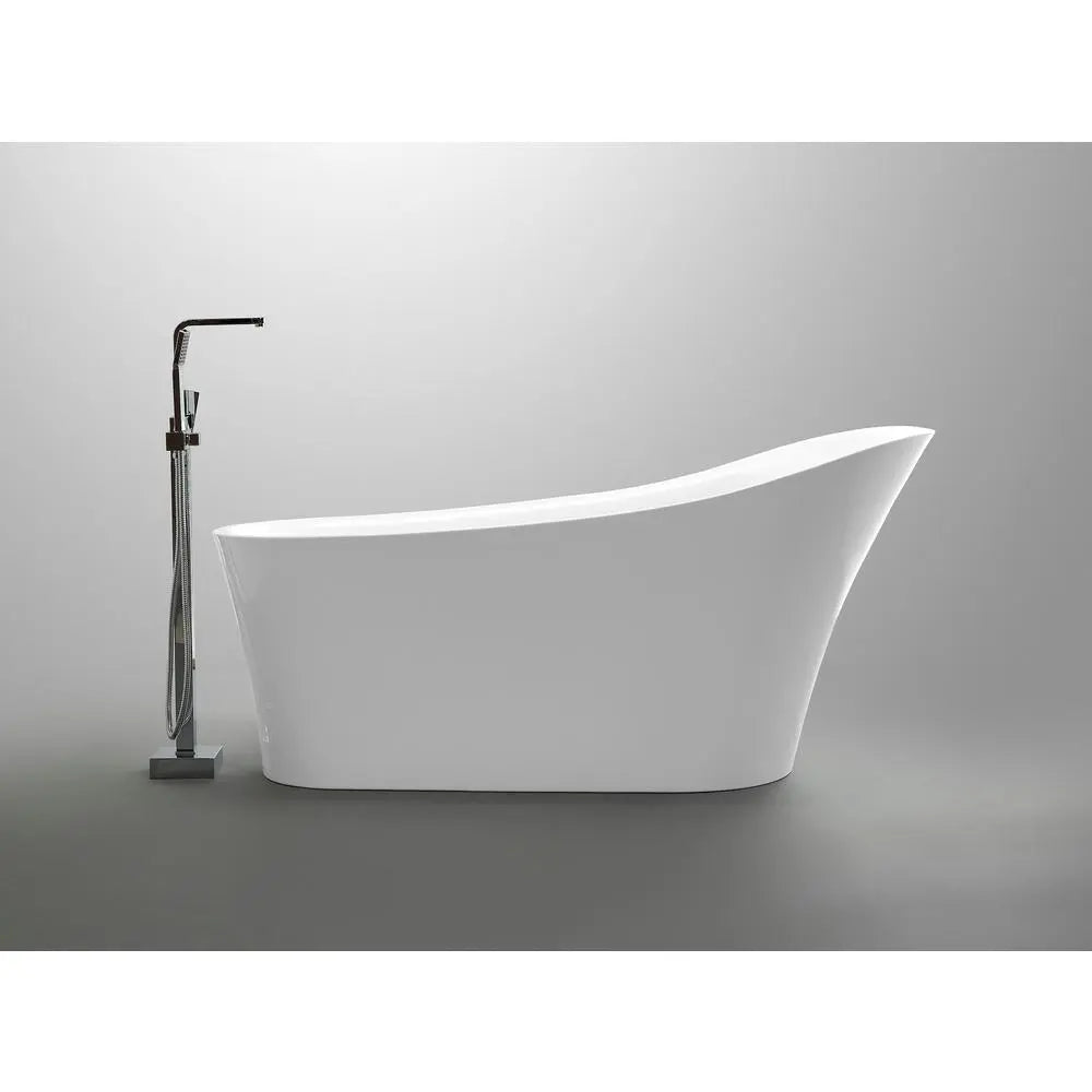 ANZZI Maple Series FT-AZ092 5.58 ft. Freestanding Bathtub in White