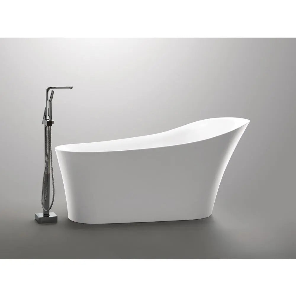 ANZZI Maple Series FT-AZ092 5.58 ft. Freestanding Bathtub in White