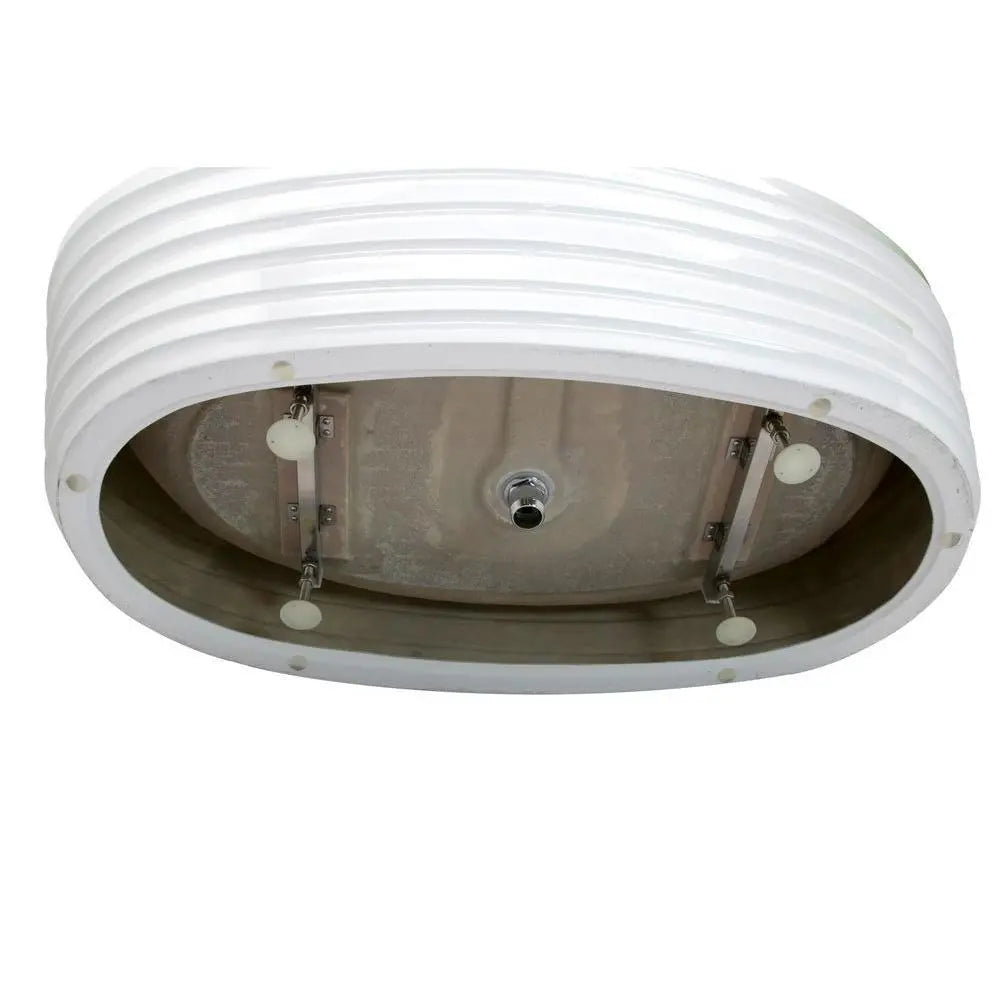 ANZZI Nimbus Series FT-AZ068 5.6 ft. Acrylic Center Drain Freestanding Bathtub in Glossy White SW Corp