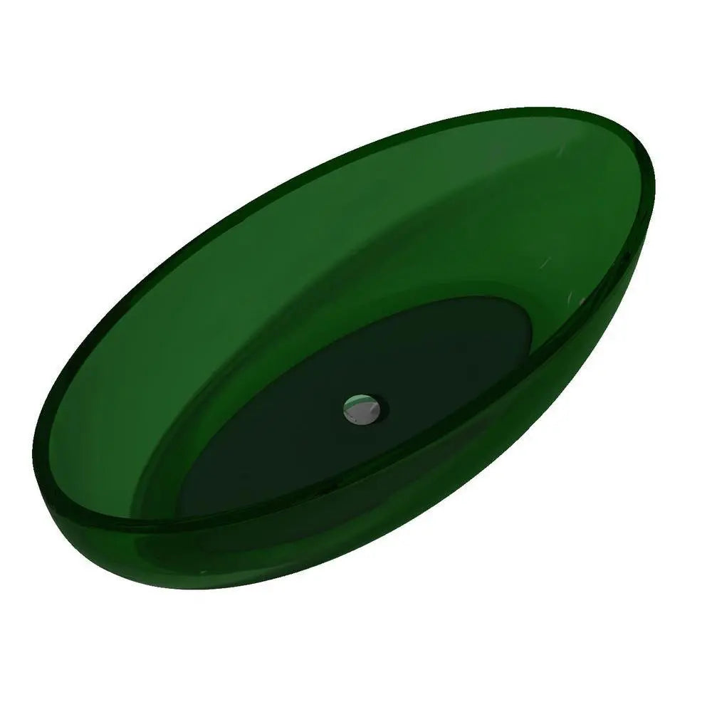 ANZZI Opal Series 5.6 ft. Man-Made Stone Center Drain Freestanding Bathtub SW Corp