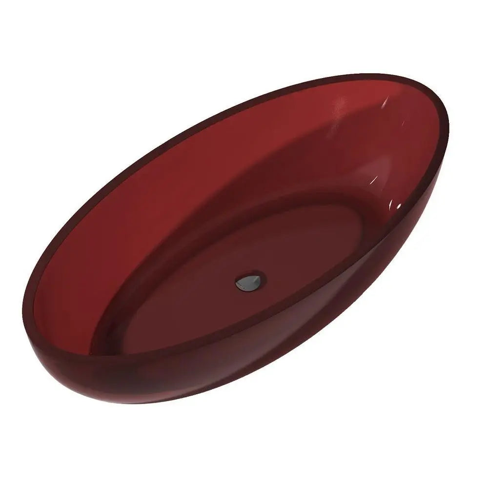 ANZZI Opal Series 5.6 ft. Man-Made Stone Center Drain Freestanding Bathtub SW Corp