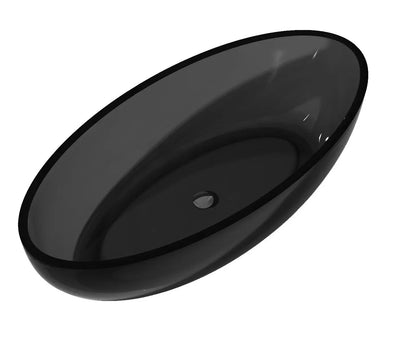ANZZI Opal Series 5.6 ft. Man-Made Stone Center Drain Freestanding Bathtub SW Corp