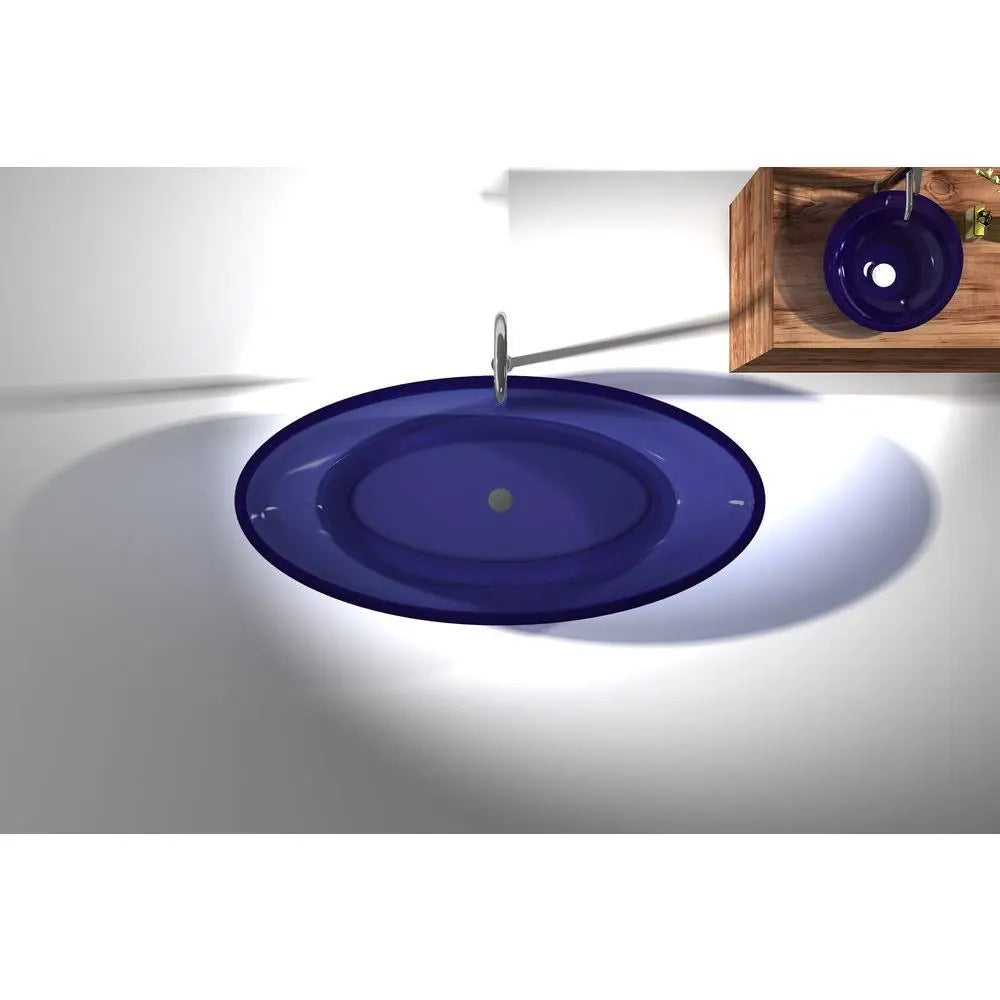 ANZZI Opal Series 5.6 ft. Man-Made Stone Center Drain Freestanding Bathtub SW Corp