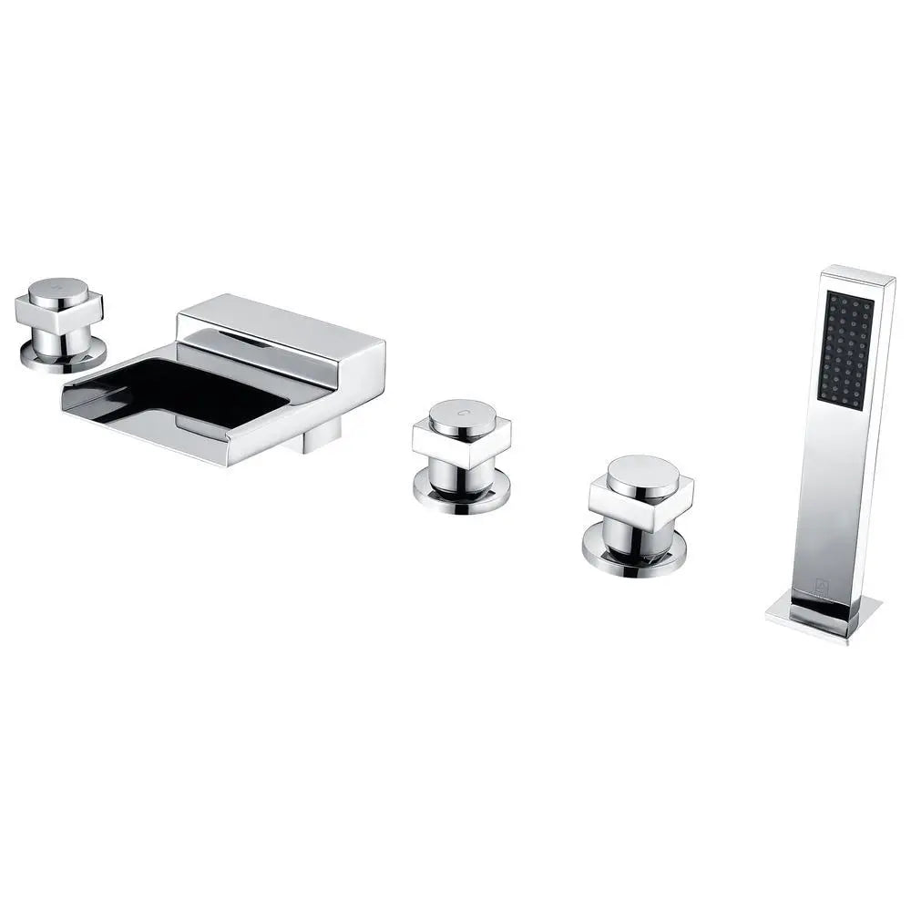 ANZZI Piedra Series FR-AZ042CH 3-Handle Deck-Mount Roman Tub Faucet SW Corp