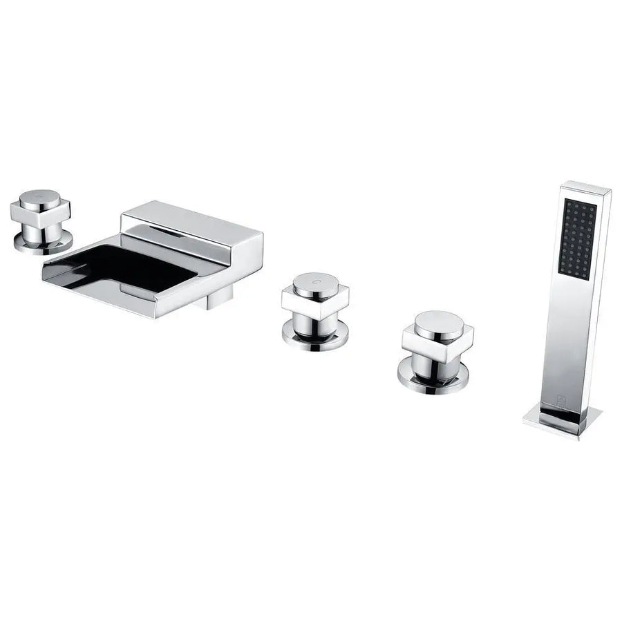 ANZZI Piedra Series FR-AZ042CH 3-Handle Deck-Mount Roman Tub Faucet SW Corp