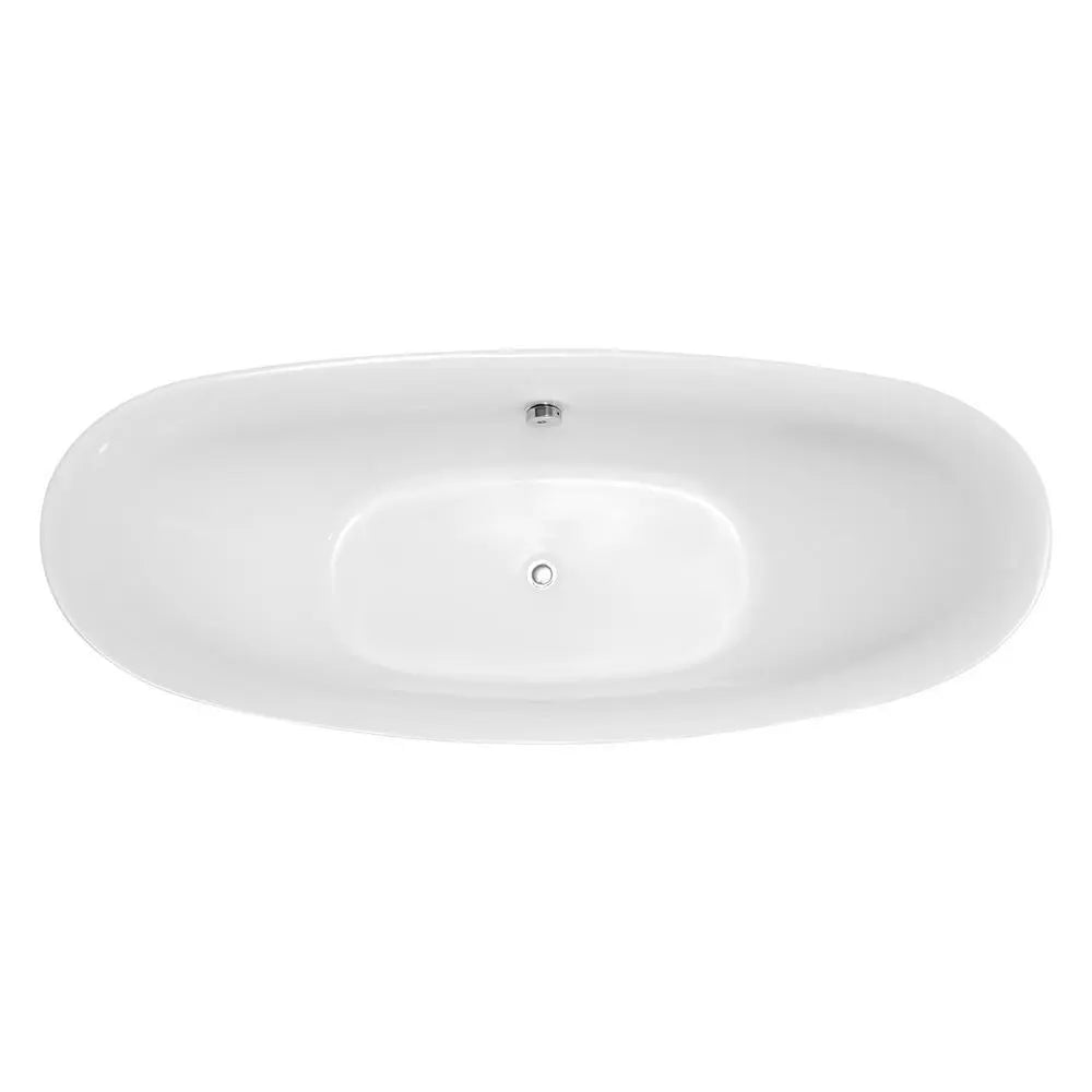 ANZZI Reginald Series FT-AZ091 5.67 ft. Freestanding Bathtub in White SW Corp