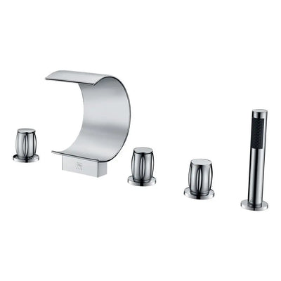 ANZZI Ribbon Series FR-AZ048CH 3-Handle Deck-Mount Roman Tub Faucet SW Corp