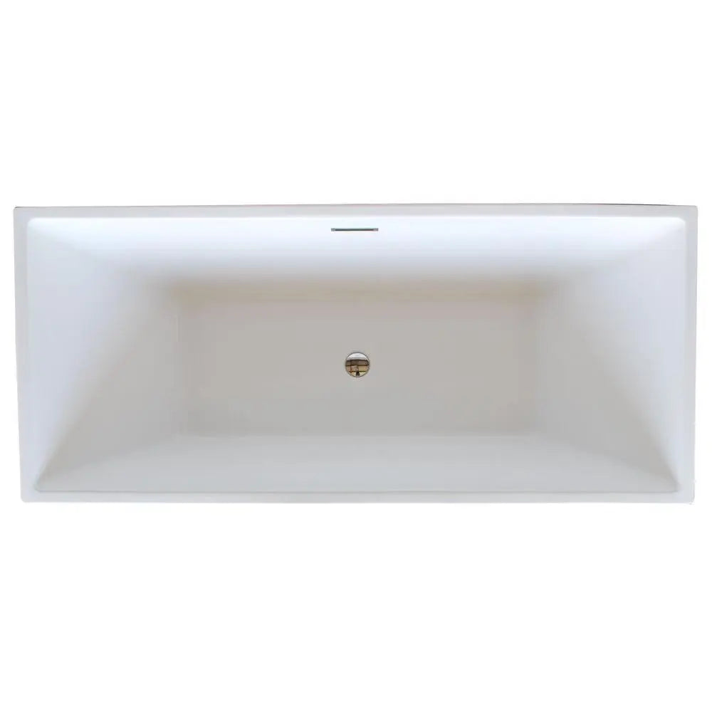 ANZZI Rook Series FT-AZ007 5.6 ft. Acrylic Center Drain Freestanding Bathtub in Glossy White SW Corp