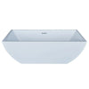 ANZZI Rook Series FT-AZ007 5.6 ft. Acrylic Center Drain Freestanding Bathtub in Glossy White SW Corp