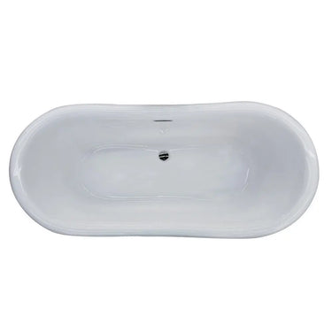 ANZZI Ruby Series FT-AZ113 5.9 ft. Acrylic Flatbottom Non-Whirlpool Bathtub in White SW Corp
