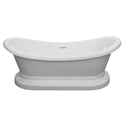 ANZZI Ruby Series FT-AZ113 5.9 ft. Acrylic Flatbottom Non-Whirlpool Bathtub in White SW Corp