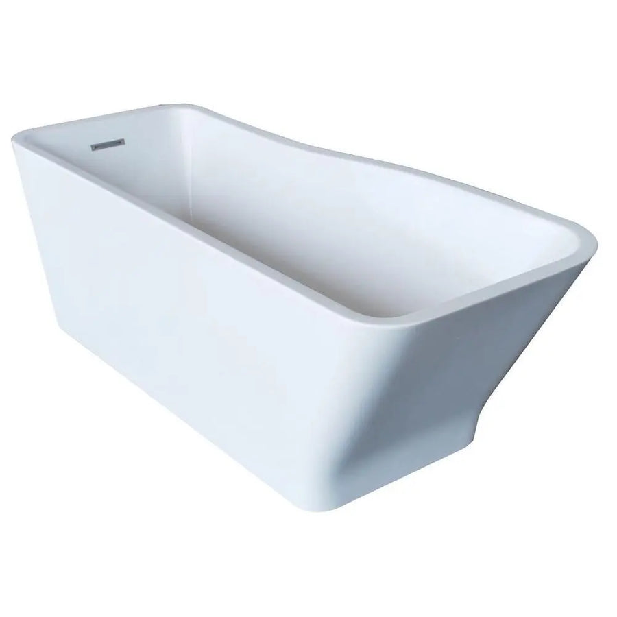 ANZZI Salva Series FT-AZ004 5.7 ft. Acrylic Reversible Drain Freestanding Bathtub in Glossy White SW Corp