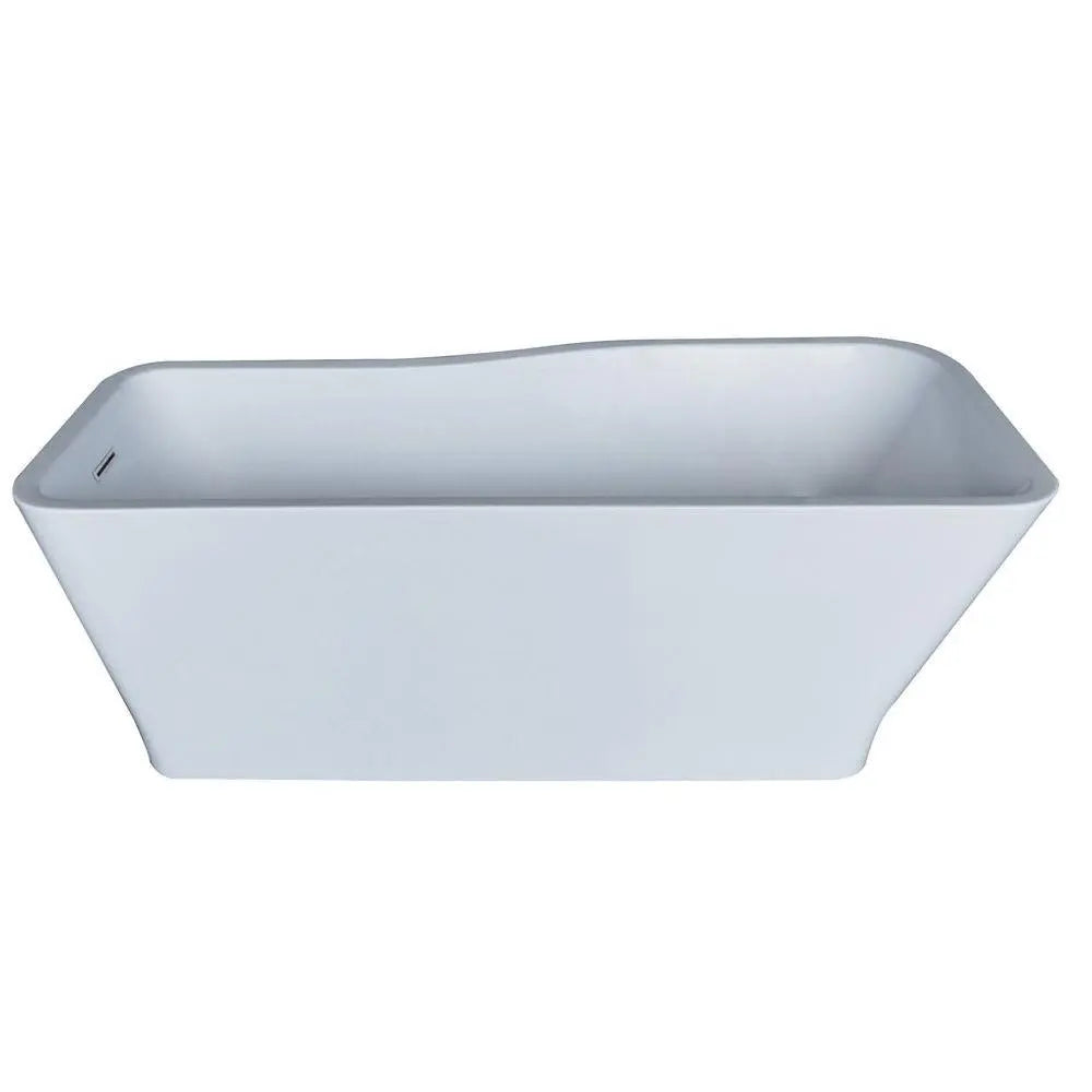 ANZZI Salva Series FT-AZ004 5.7 ft. Acrylic Reversible Drain Freestanding Bathtub in Glossy White SW Corp