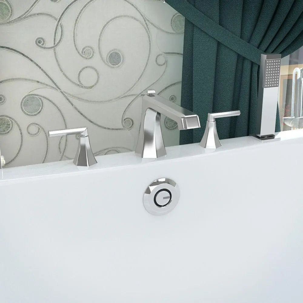 ANZZI Shine Series FR-AZ574 2-Handle Deck-Mount Roman Tub Faucet with Handheld Sprayer in Polished Chrome