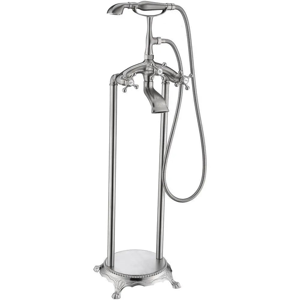 ANZZI Tugela Series FS-AZ0052 3-Handle Claw Foot Tub Faucet with Hand Shower