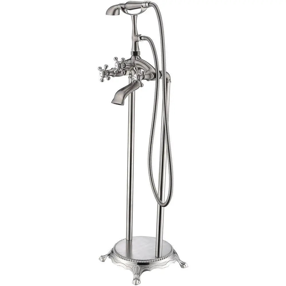 ANZZI Tugela Series FS-AZ0052 3-Handle Claw Foot Tub Faucet with Hand Shower