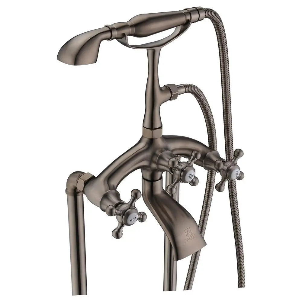 ANZZI Tugela Series FS-AZ0052 3-Handle Claw Foot Tub Faucet with Hand Shower