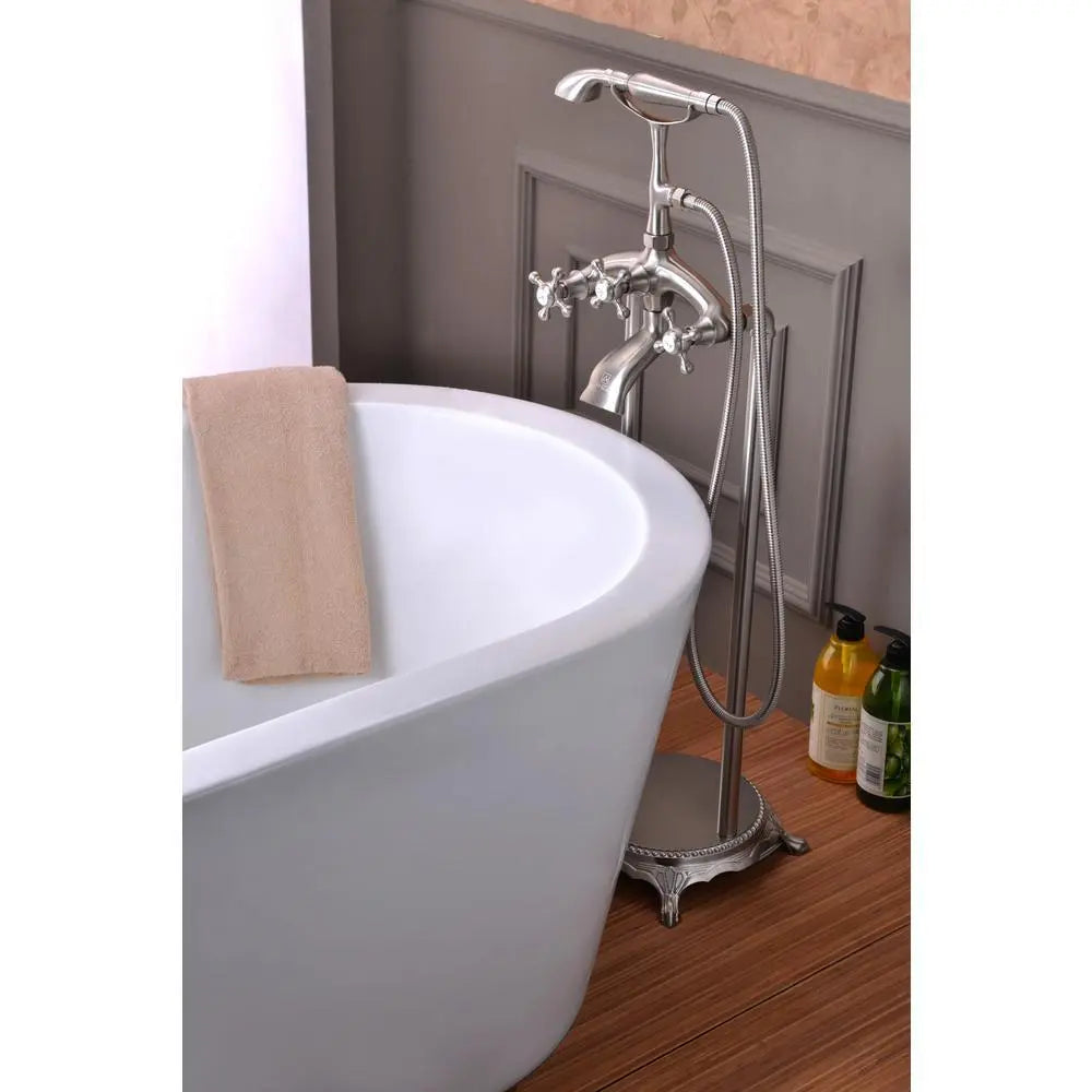 ANZZI Tugela Series FS-AZ0052 3-Handle Claw Foot Tub Faucet with Hand Shower