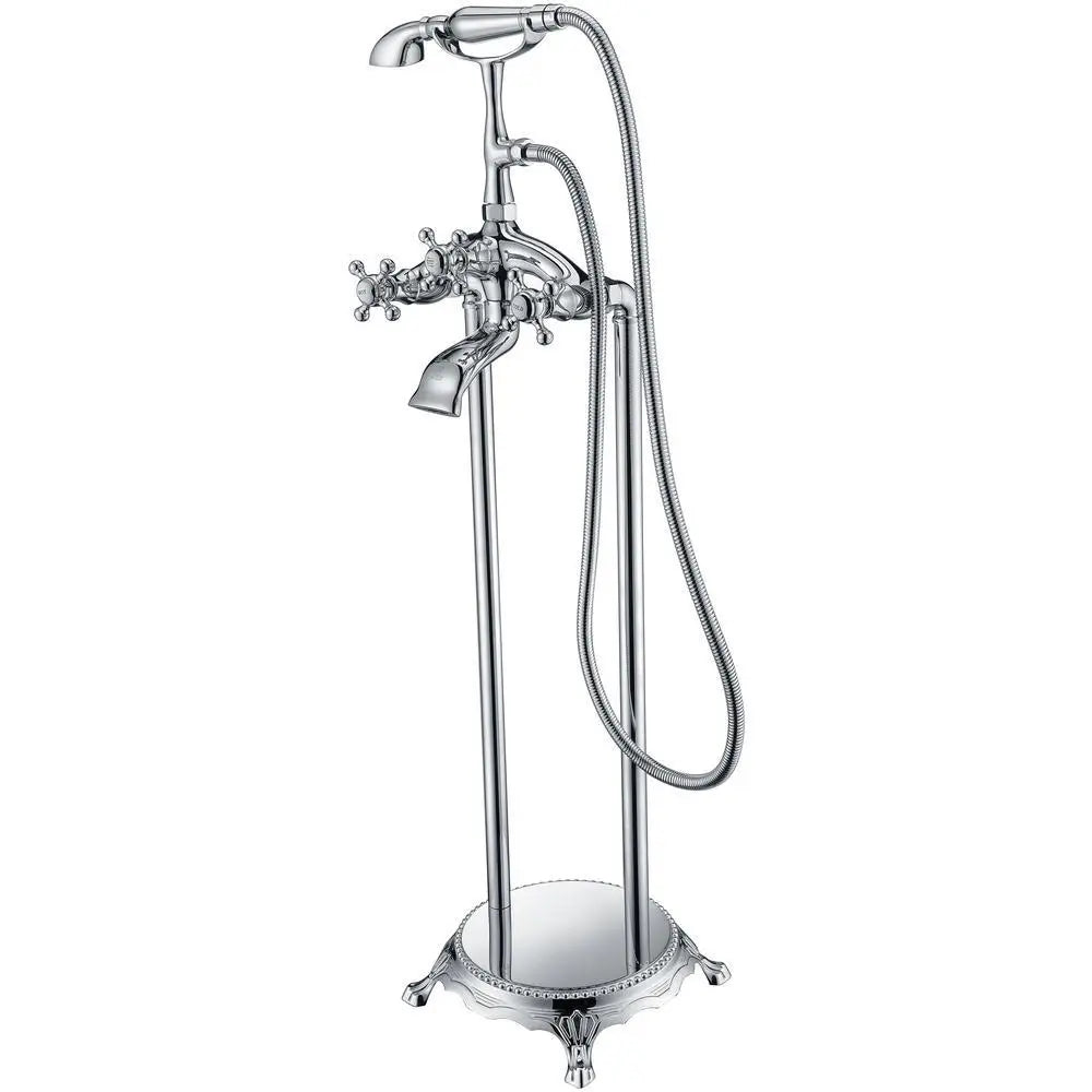 ANZZI Tugela Series FS-AZ0052 3-Handle Claw Foot Tub Faucet with Hand Shower