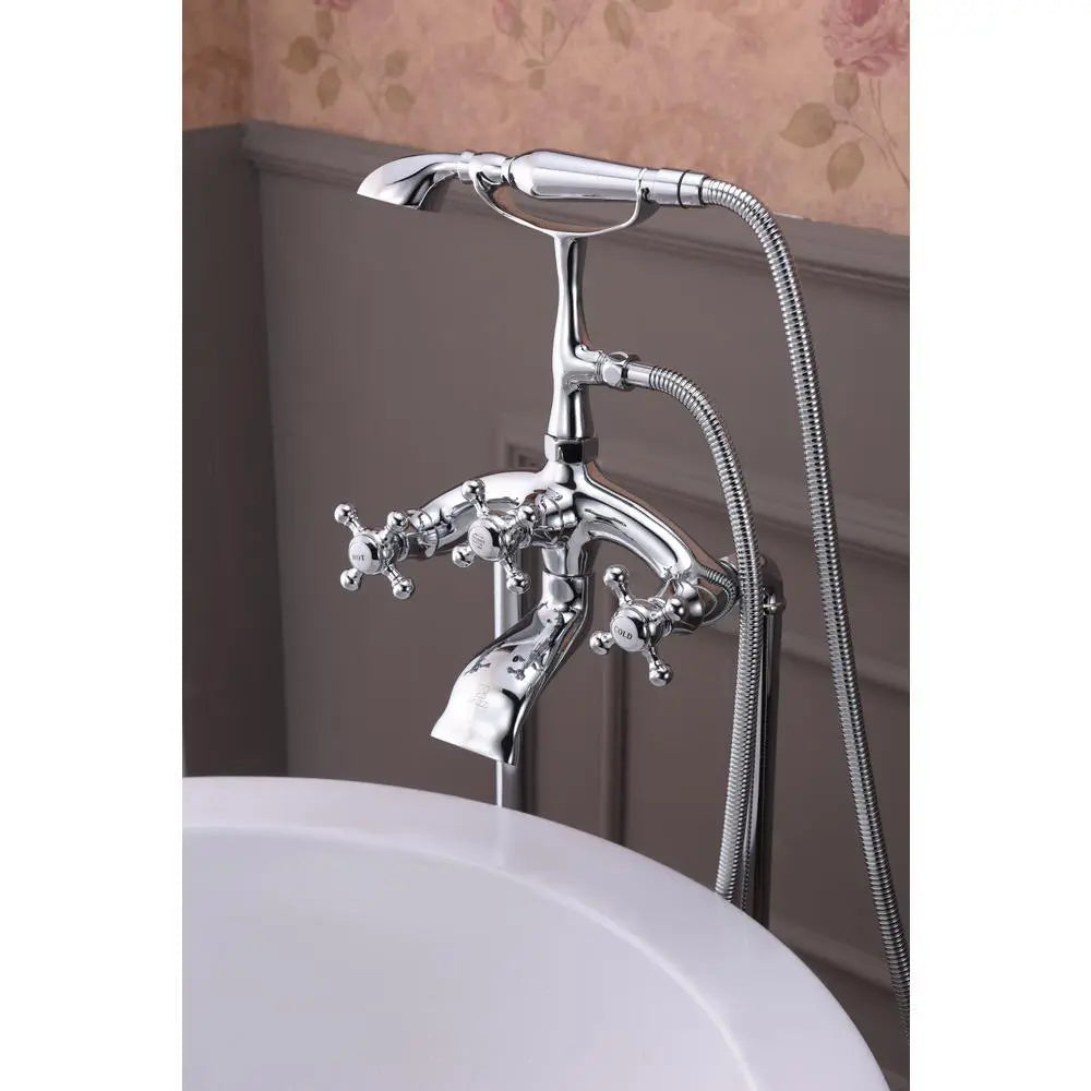 ANZZI Tugela Series FS-AZ0052 3-Handle Claw Foot Tub Faucet with Hand Shower