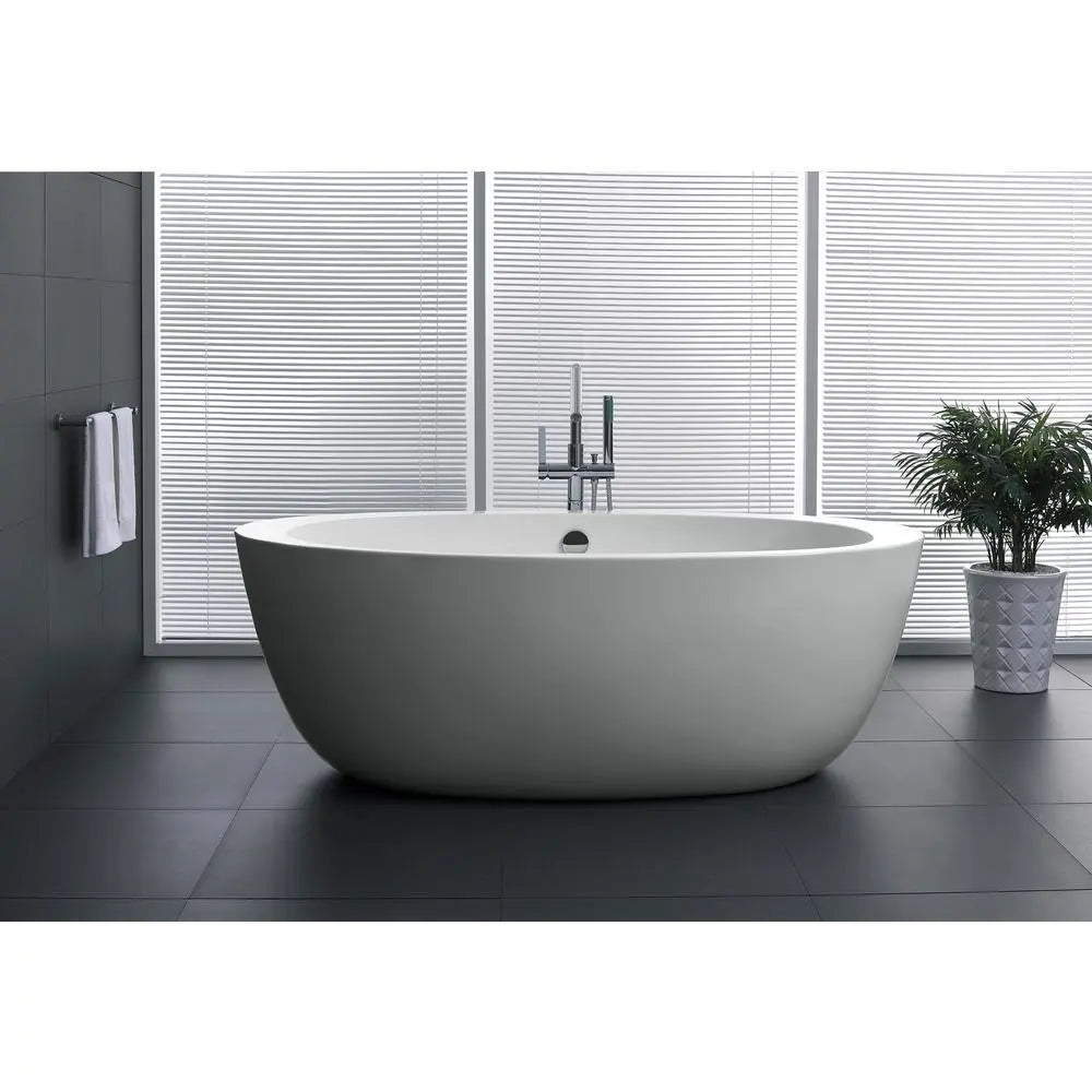 ANZZI Yield Series FT-AZ111 5.58 ft. Freestanding Bathtub in White
