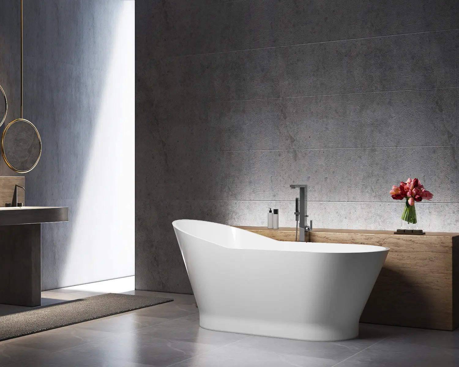 A&E Bath and Shower San Diego Freestanding Tub No Faucet A & E Bath and Shower