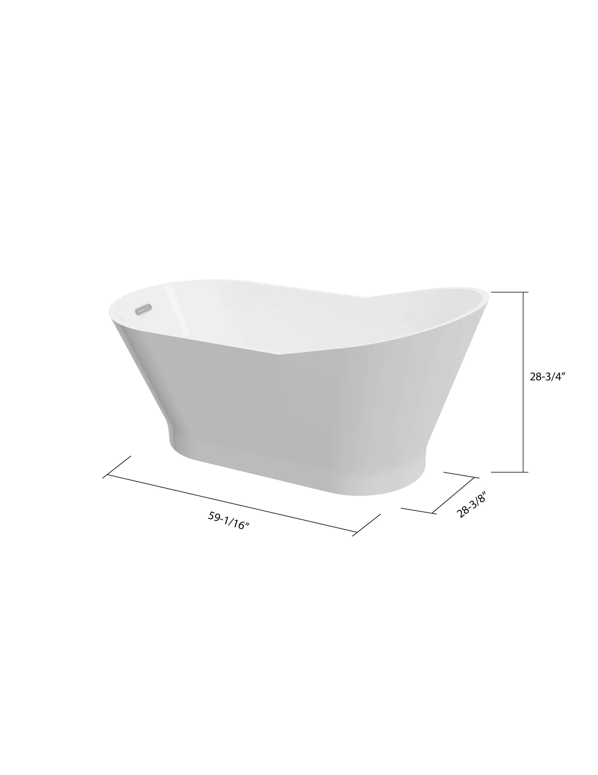 A&E Bath and Shower San Diego Freestanding Tub No Faucet A & E Bath and Shower