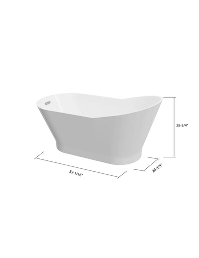 A&E Bath and Shower San Diego Freestanding Tub No Faucet A & E Bath and Shower