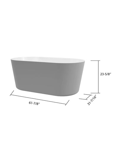 A&E Bath and Shower Sorel 62" Acrylic Freestanding Tub A & E Bath and Shower