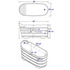 Alfi Brand AB1103 59", Premium Freestanding Cedar Wooden Bathtub with Bench Alfi Trade Inc