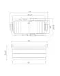 Alfi Brand AB1130 65" 2 Person Free Standing Cedar Wooden Bathtub with Fixtures & Headrests Alfi Trade Inc