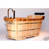 ALFI Brand AB1148 59" Free Standing Wood Bath Tub with Chrome Tub Filler