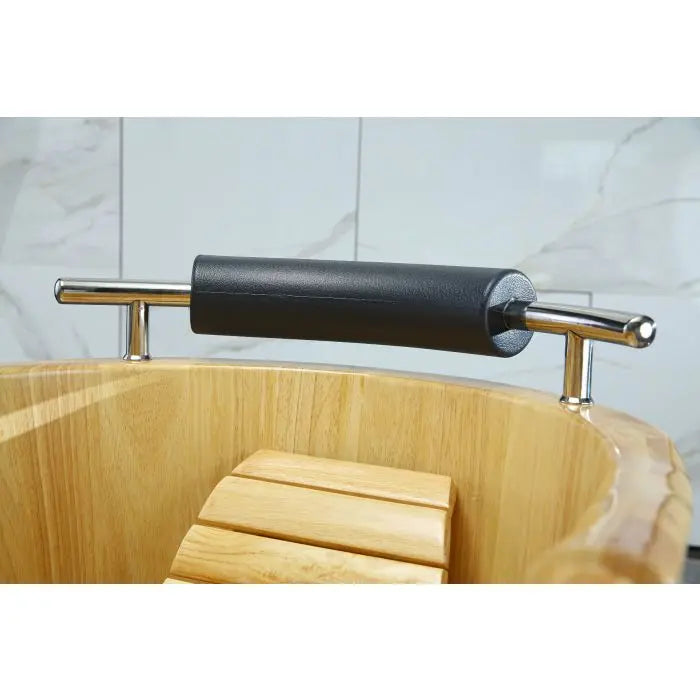 Alfi Brand AB1163 61" Free Standing Wood Bath with Cushion Headrest Alfi Trade Inc