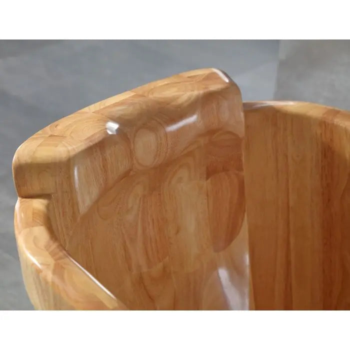 Alfi Brand AB1187 57" Free Standing Wooden Soaking Bathtub with Headrest Alfi Trade Inc