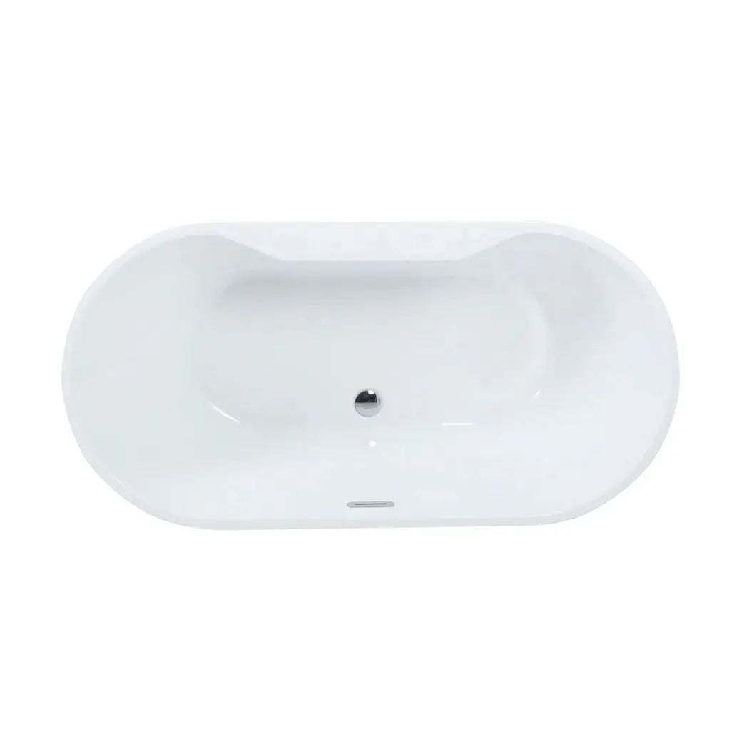 Aqua Eden 51-Inch Acrylic Freestanding Tub with Drain, Glossy White - VTDE512823 Kingston Brass