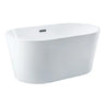 Aqua Eden 53-Inch Acrylic Freestanding Tub with Center Drain Hole, Glossy White - VTDE533023 Kingston Brass